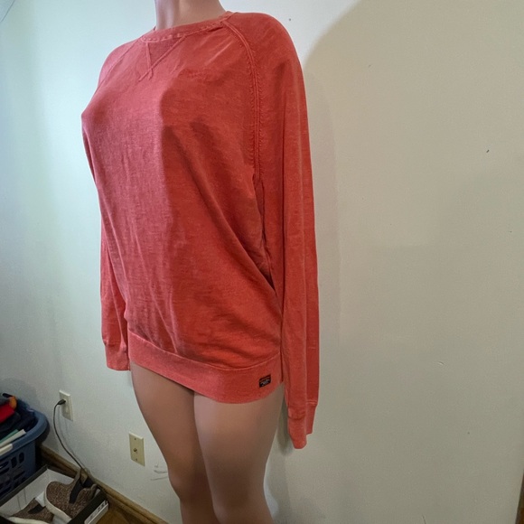 Superdry Womens XL sweatshirt premium dried cotton pink/orange quality stitching - Picture 3 of 14